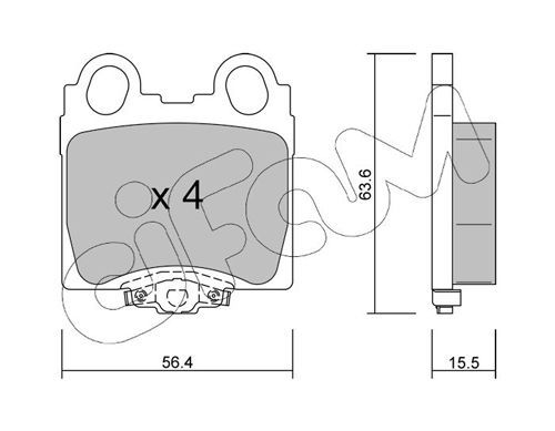 Stabdžių trinkelių rinkinys, diskinis stabdys CIFAM 822-758-0