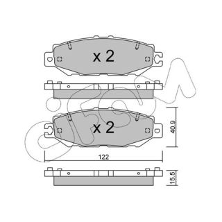 Stabdžių trinkelių rinkinys, diskinis stabdys CIFAM 822-759-1