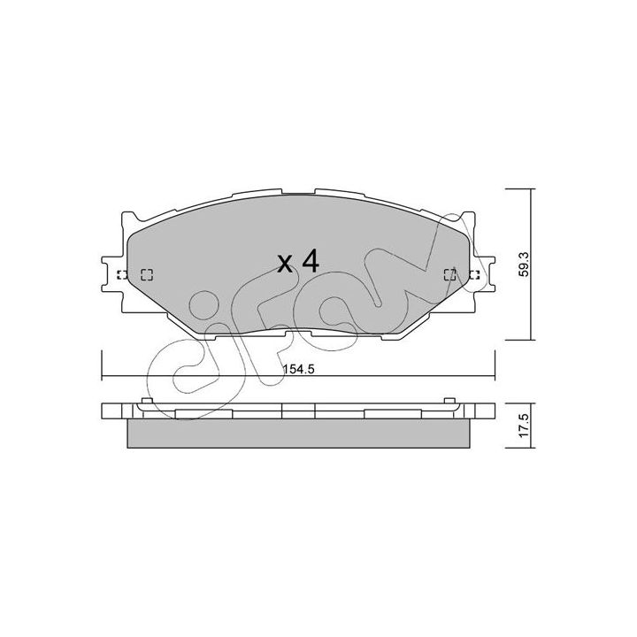 Stabdžių trinkelių rinkinys, diskinis stabdys CIFAM 822-760-0