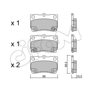 Stabdžių trinkelių rinkinys, diskinis stabdys CIFAM 822-761-0