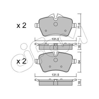 Stabdžių trinkelių rinkinys, diskinis stabdys CIFAM 822-768-0