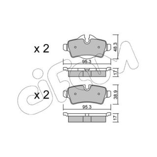 Stabdžių trinkelių rinkinys, diskinis stabdys CIFAM 822-769-0