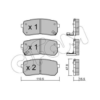Stabdžių trinkelių rinkinys, diskinis stabdys CIFAM 822-786-0