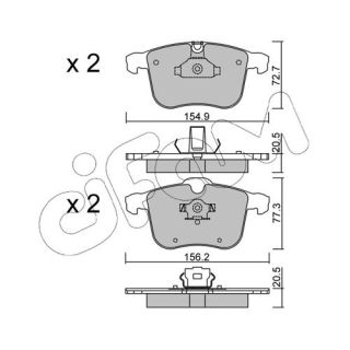Stabdžių trinkelių rinkinys, diskinis stabdys CIFAM 822-813-0