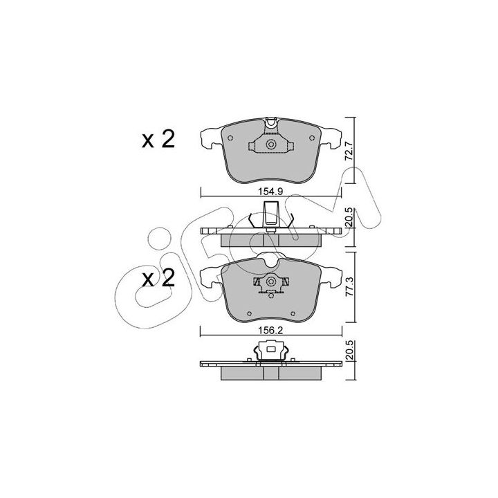 Stabdžių trinkelių rinkinys, diskinis stabdys CIFAM 822-813-0
