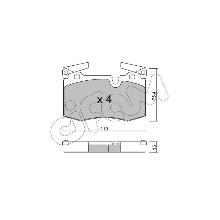 Stabdžių trinkelių rinkinys, diskinis stabdys CIFAM 822-829-0