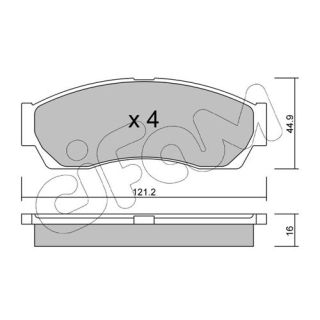 Stabdžių trinkelių rinkinys, diskinis stabdys CIFAM 822-896-0