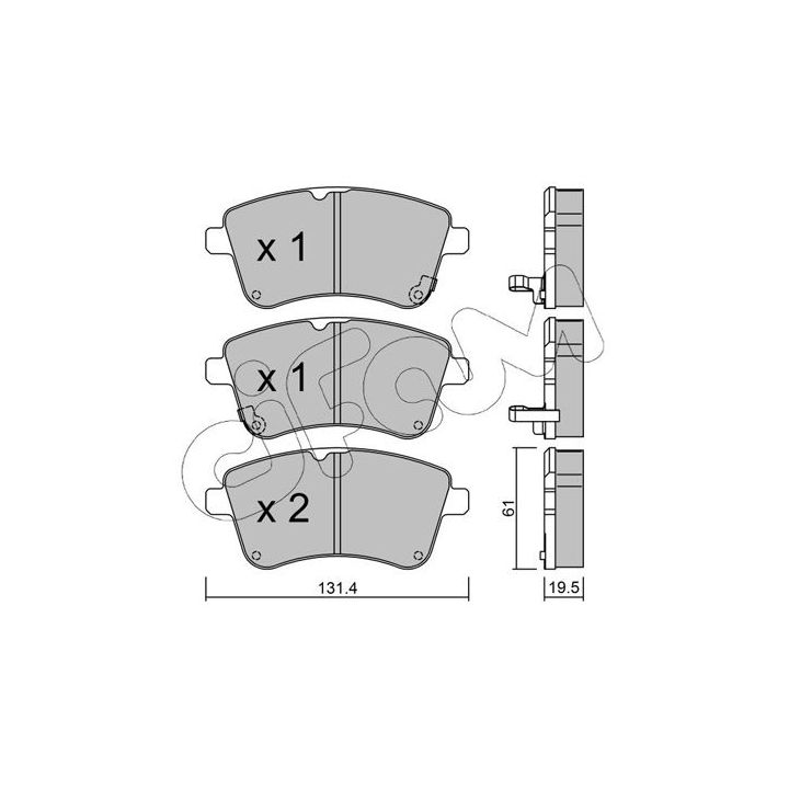 Stabdžių trinkelių rinkinys, diskinis stabdys CIFAM 822-913-0