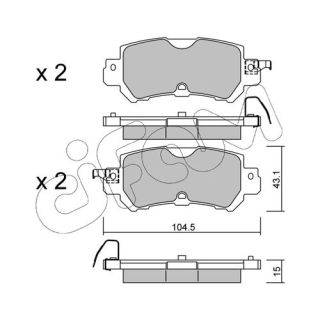 Stabdžių trinkelių rinkinys, diskinis stabdys CIFAM 822-970-0