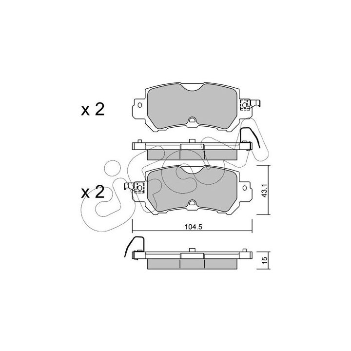 Stabdžių trinkelių rinkinys, diskinis stabdys CIFAM 822-970-0