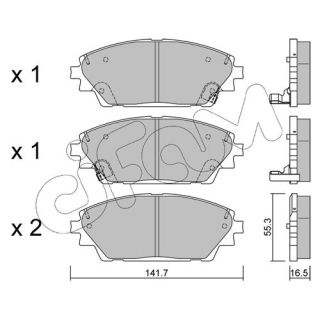 Stabdžių trinkelių rinkinys, diskinis stabdys CIFAM 822-992-0
