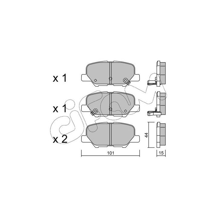 Stabdžių trinkelių rinkinys, diskinis stabdys CIFAM 822-995-0