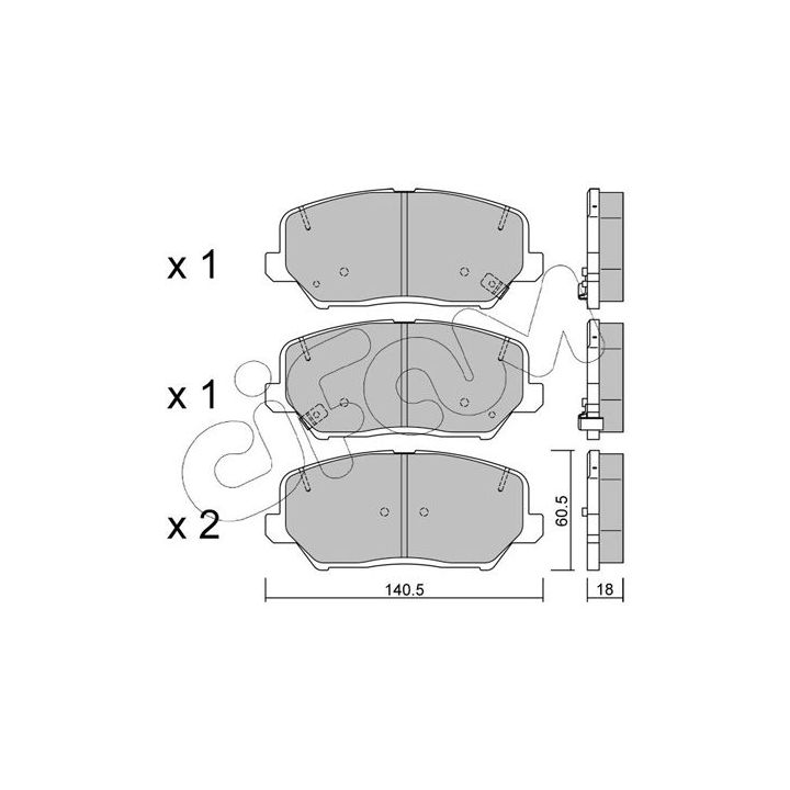 Stabdžių trinkelių rinkinys, diskinis stabdys CIFAM 822-997-0