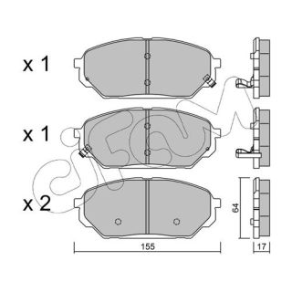 Stabdžių trinkelių rinkinys, diskinis stabdys CIFAM 822-999-0