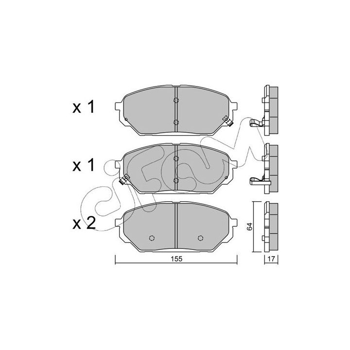 Stabdžių trinkelių rinkinys, diskinis stabdys CIFAM 822-999-0