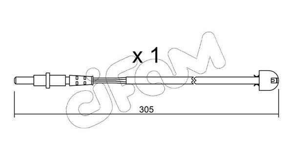 įspėjimo kontaktas, stabdžių trinkelių susidėvėjimas CIFAM SU.098