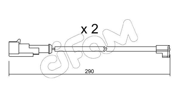 įspėjimo kontaktas, stabdžių trinkelių susidėvėjimas CIFAM SU.100K
