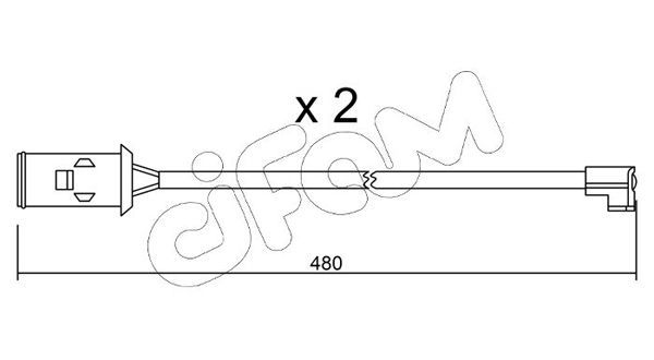 įspėjimo kontaktas, stabdžių trinkelių susidėvėjimas CIFAM SU.101K