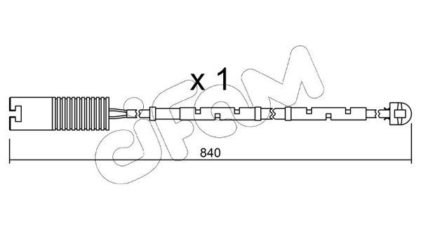 įspėjimo kontaktas, stabdžių trinkelių susidėvėjimas CIFAM SU.123