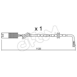 įspėjimo kontaktas, stabdžių trinkelių susidėvėjimas CIFAM SU.124