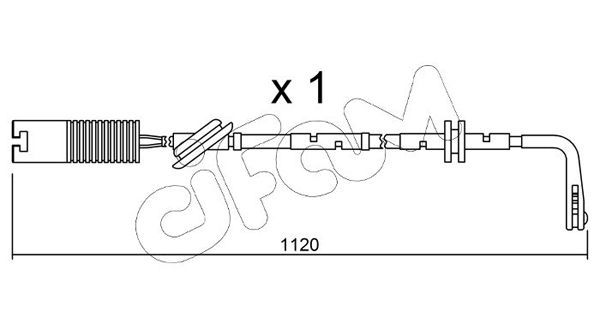 įspėjimo kontaktas, stabdžių trinkelių susidėvėjimas CIFAM SU.124