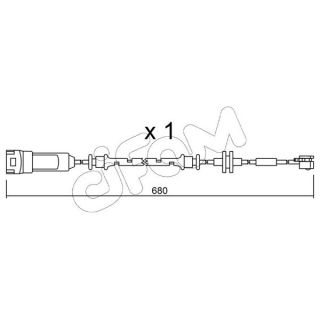 įspėjimo kontaktas, stabdžių trinkelių susidėvėjimas CIFAM SU.145