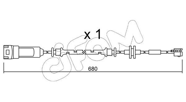 įspėjimo kontaktas, stabdžių trinkelių susidėvėjimas CIFAM SU.145