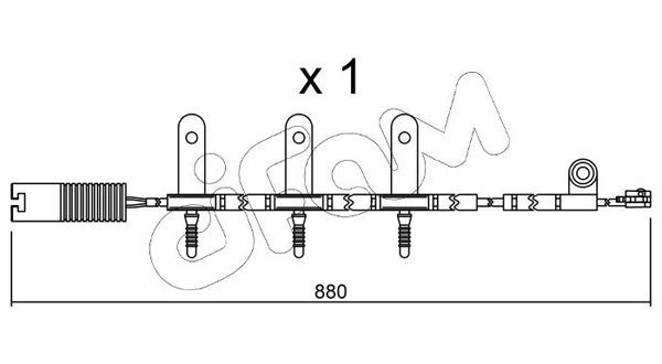 įspėjimo kontaktas, stabdžių trinkelių susidėvėjimas CIFAM SU.149