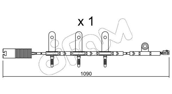 įspėjimo kontaktas, stabdžių trinkelių susidėvėjimas CIFAM SU.189