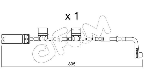 įspėjimo kontaktas, stabdžių trinkelių susidėvėjimas CIFAM SU.222