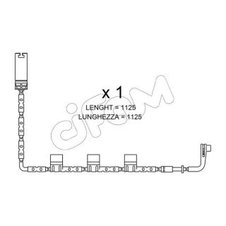 įspėjimo kontaktas, stabdžių trinkelių susidėvėjimas CIFAM SU.223