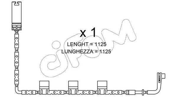 įspėjimo kontaktas, stabdžių trinkelių susidėvėjimas CIFAM SU.223