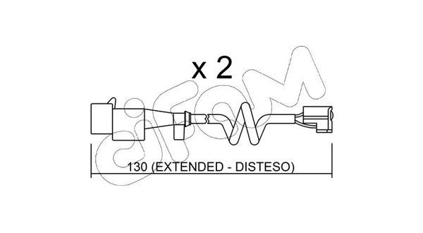 įspėjimo kontaktas, stabdžių trinkelių susidėvėjimas CIFAM SU.225K