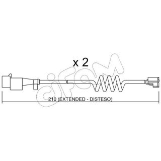 įspėjimo kontaktas, stabdžių trinkelių susidėvėjimas CIFAM SU.226K