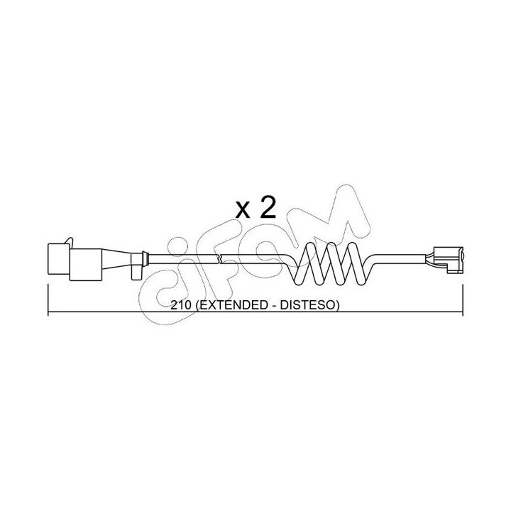 įspėjimo kontaktas, stabdžių trinkelių susidėvėjimas CIFAM SU.226K