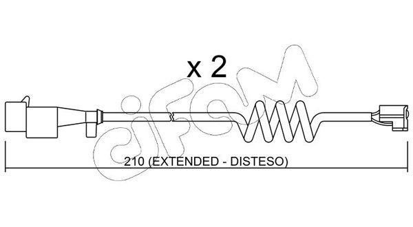 įspėjimo kontaktas, stabdžių trinkelių susidėvėjimas CIFAM SU.226K