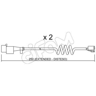 įspėjimo kontaktas, stabdžių trinkelių susidėvėjimas CIFAM SU.227K