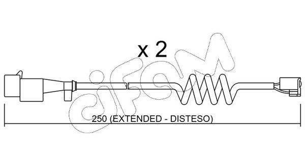 įspėjimo kontaktas, stabdžių trinkelių susidėvėjimas CIFAM SU.227K