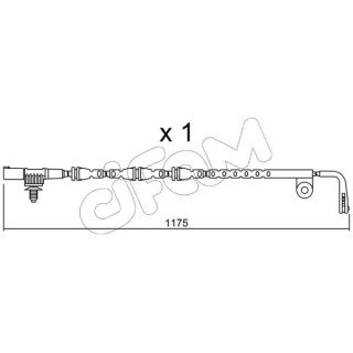 įspėjimo kontaktas, stabdžių trinkelių susidėvėjimas CIFAM SU.228