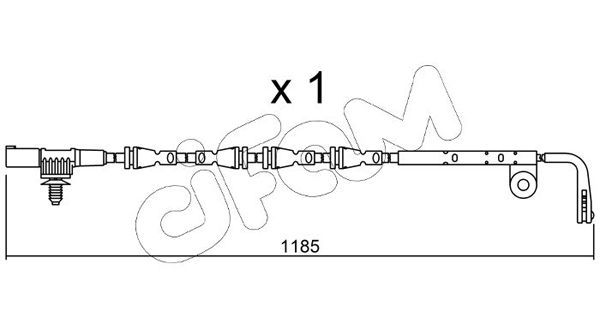 įspėjimo kontaktas, stabdžių trinkelių susidėvėjimas CIFAM SU.229