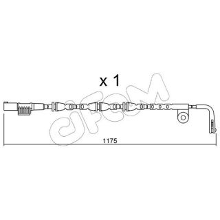 įspėjimo kontaktas, stabdžių trinkelių susidėvėjimas CIFAM SU.253