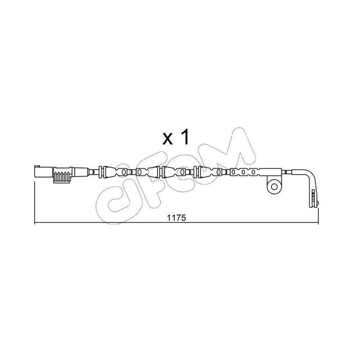 įspėjimo kontaktas, stabdžių trinkelių susidėvėjimas CIFAM SU.253
