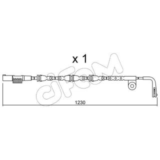 įspėjimo kontaktas, stabdžių trinkelių susidėvėjimas CIFAM SU.257