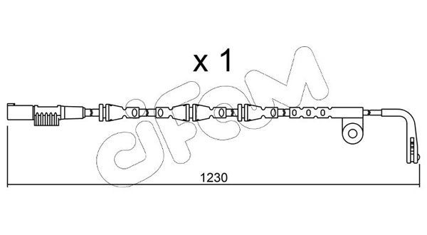 įspėjimo kontaktas, stabdžių trinkelių susidėvėjimas CIFAM SU.257