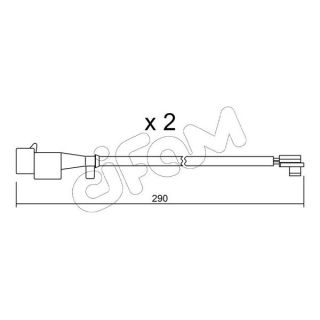įspėjimo kontaktas, stabdžių trinkelių susidėvėjimas CIFAM SU.260K