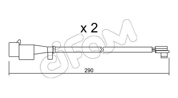 įspėjimo kontaktas, stabdžių trinkelių susidėvėjimas CIFAM SU.260K