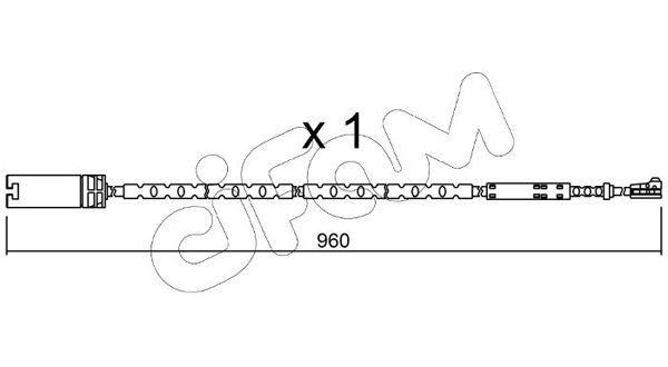 įspėjimo kontaktas, stabdžių trinkelių susidėvėjimas CIFAM SU.281