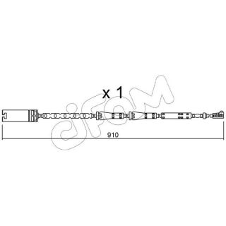 įspėjimo kontaktas, stabdžių trinkelių susidėvėjimas CIFAM SU.282