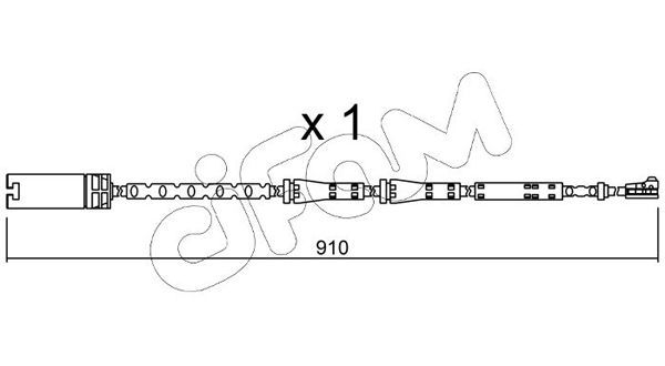 įspėjimo kontaktas, stabdžių trinkelių susidėvėjimas CIFAM SU.282