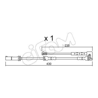 įspėjimo kontaktas, stabdžių trinkelių susidėvėjimas CIFAM SU.311